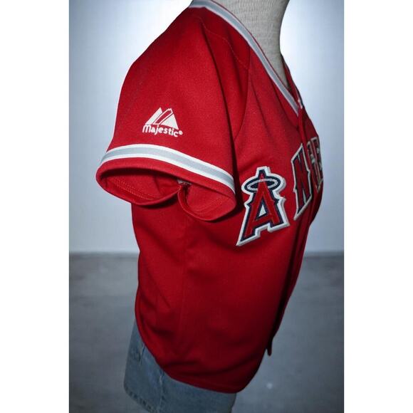 Vintage Majestic Los Angeles Angels Jersey –  Women’s Small – Red – Made in USA - Picture 9 of 14